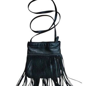 The Margot Fringe Black Crossbody Bag